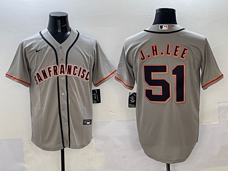 Men San Francisco Giants #51 J.H.Lee Grey Game Nike 2025 MLB Jersey style 31->san francisco giants->MLB Jersey